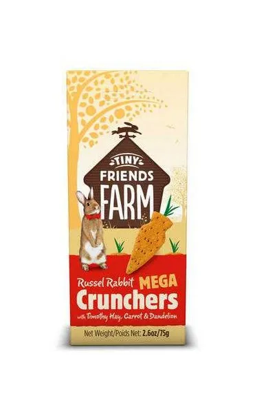 1ea 4.2 oz. Supreme Tiny Friends Farm Russel Rabbit Carrot Crunchers - Treats
